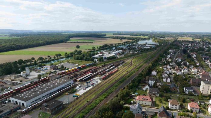 Foto vom Cargo-Werk in Lohnde von oben